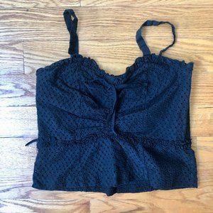 MARC JACOBS eyelet cami crop top w/ side zip | Size Small/Medium